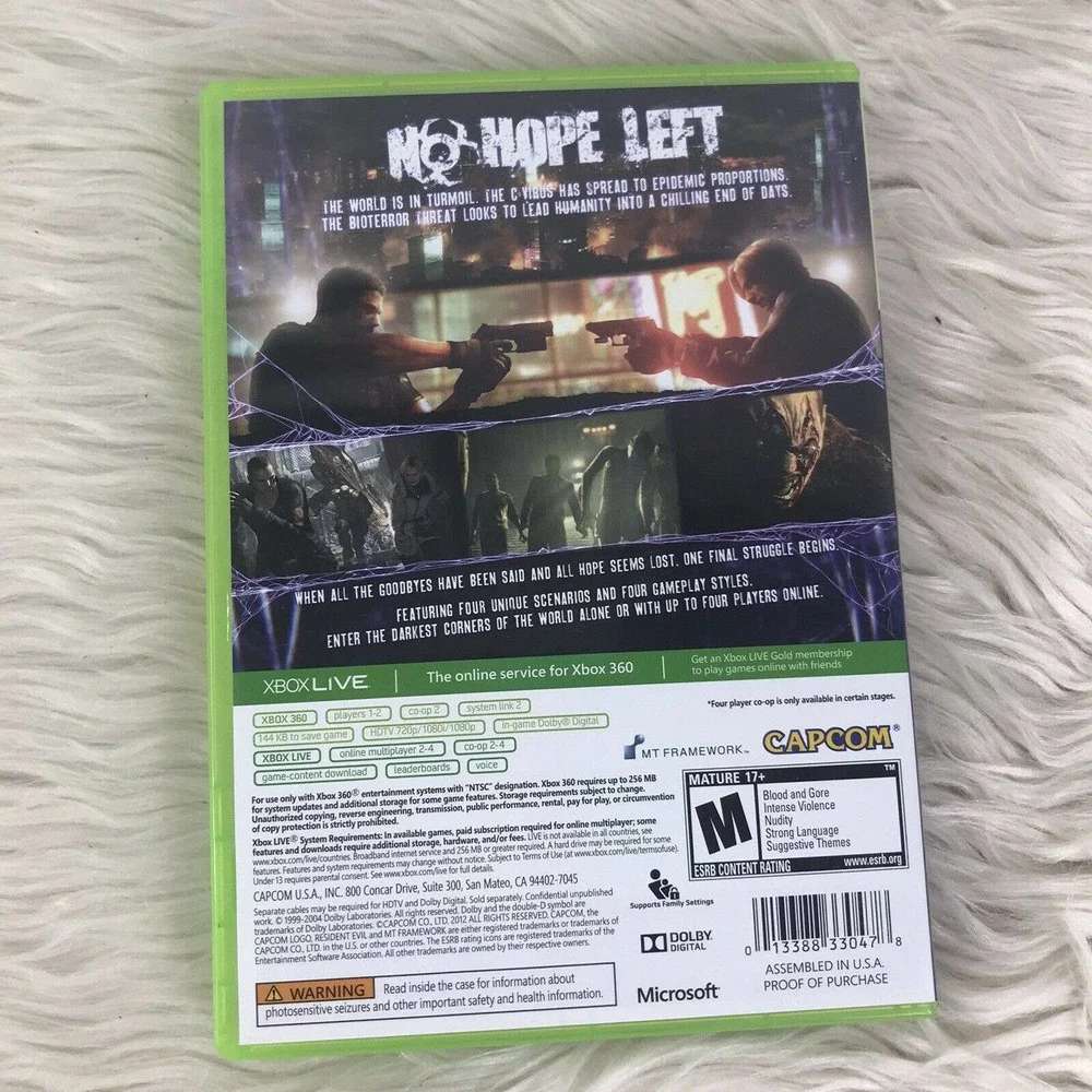 Resident Evil 6 (Microsoft Xbox 360, 2012) game cib complete FAST SHIPPING - Picture 3 of 6